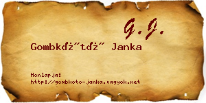 Gombkötő Janka névjegykártya